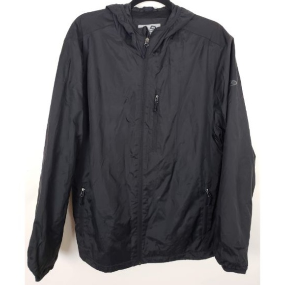 champion windbreaker mens black